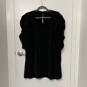 Torrid Black Ruffle Sleeve Blouse